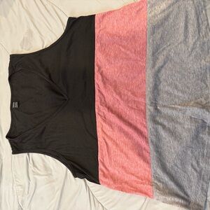 SHEIN Tri-Color Sleeveless Tank - Black, Pink, Gray- maternity